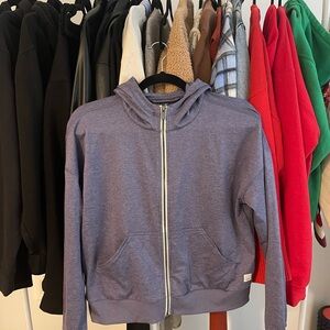 Vuori Heathered Purple Zip-Up Jacket